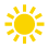 The sun is out